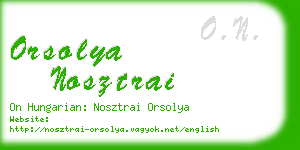 orsolya nosztrai business card